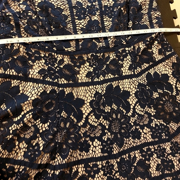 London Times Women's Plus Size (16W) Flower Bloom Lace Fit and Flare Dress - Picture 15 of 15